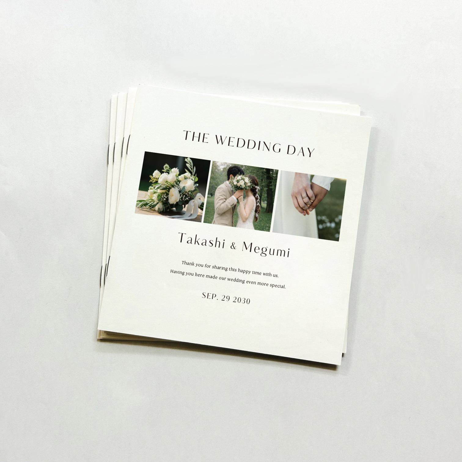 8Pスクエア型プロフィールブック10｜席次表｜選べる内容｜結婚式｜披露宴