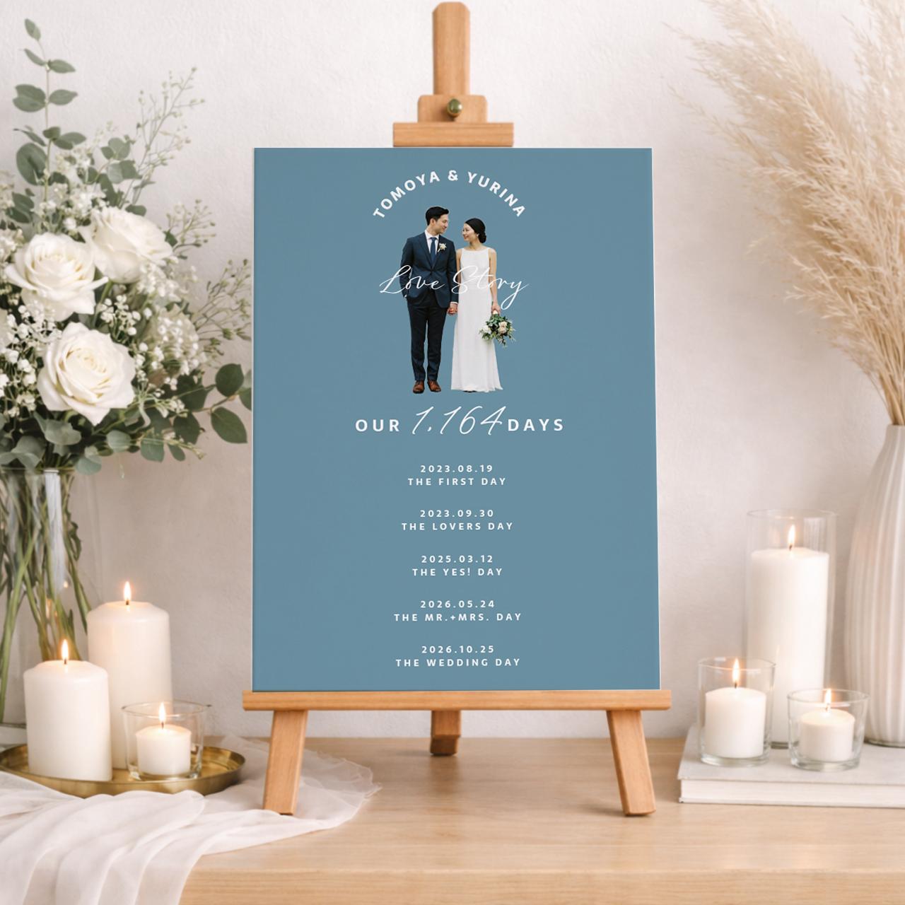 写真で作る【ラブストーリーボードOur Days】No.1｜結婚式｜ウェルカムボード｜ポスター・キャンバス・パネル | 2枚目