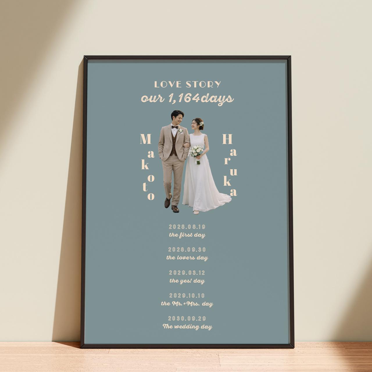 写真で作る【ラブストーリーボードOur Days】No.1｜結婚式｜ウェルカムボード｜ポスター・キャンバス・パネ | 2枚目