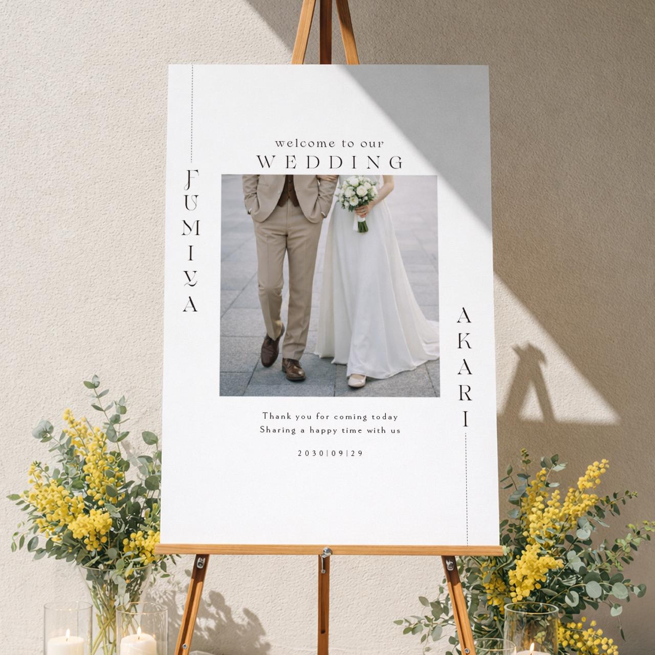 お好きな写真で作る【ウェルカムボードPHOTO】13｜結婚式｜ポスター・キャンバス・パネル1枚目の画像