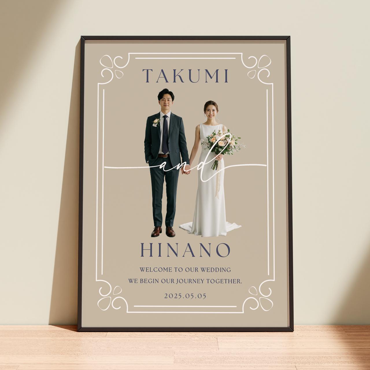お好きな写真で作る【ウェルカムボードPHOTO】05｜結婚式｜ポスター・キャンバス・パネル1枚目の画像
