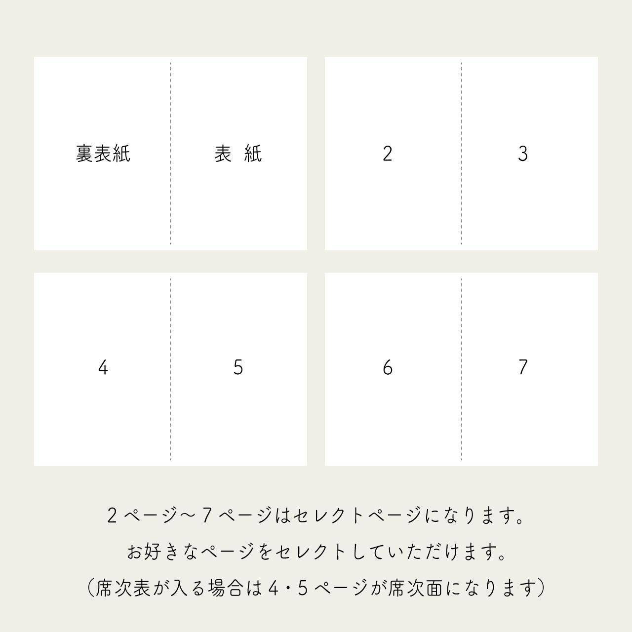 8PプロフィールブックA5サイズ　No.06｜選べる内容｜席次表｜結婚式｜披露宴 | 5枚目