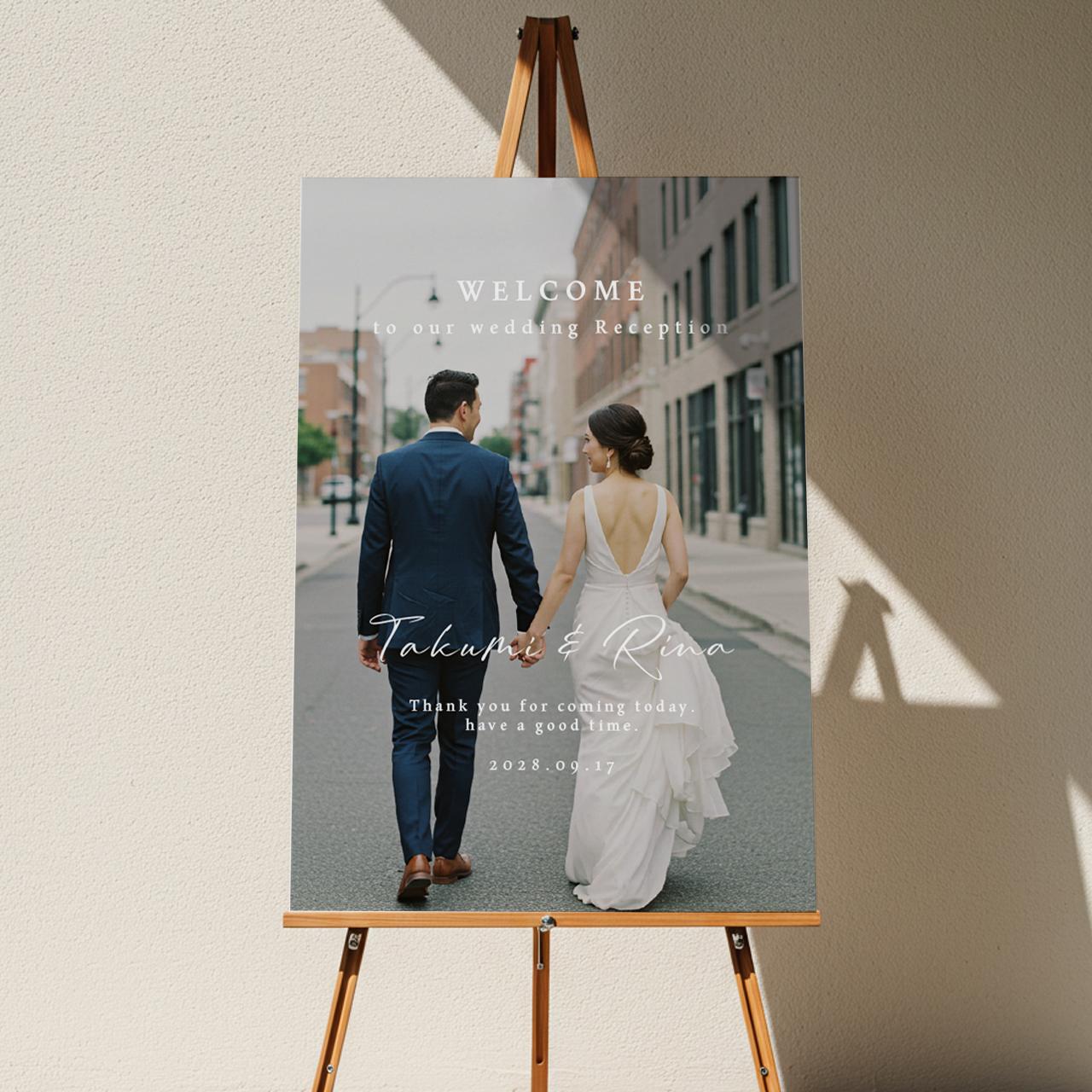お好きな写真で作る【ウェルカムボードPHOTO】01|結婚式|ポスター・キャンバス・パネル1枚目の画像