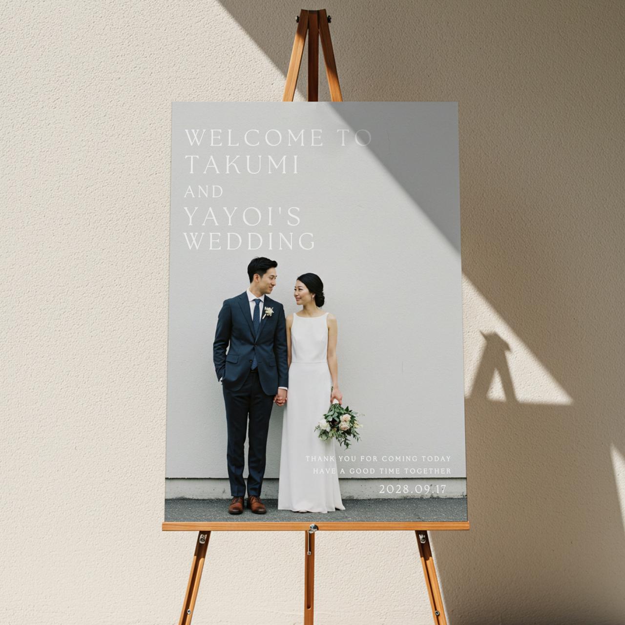 お好きな写真で作る【ウェルカムボードPHOTO】02|結婚式|ポスター・キャンバス・パネル1枚目の画像